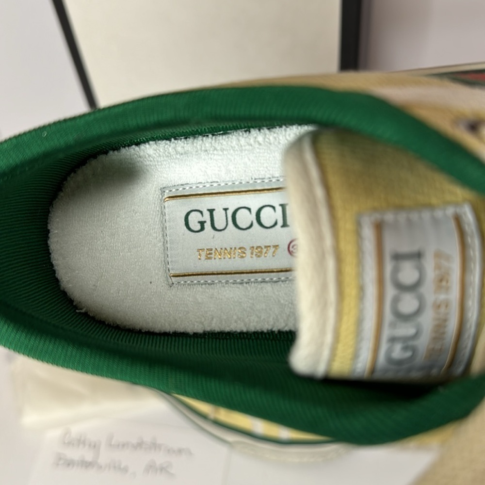 NEW GUCCI “OLD TENNIS TWEED” SNEAKERS Sz. 36 (fits 6.5 or 7) - Picture 5 of 7